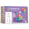Otroška magnetna sestavljanka Connetix s 64 magnetnimi ploščicami pastelnih barv.