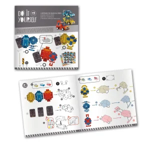 Navodila za sestavljanje papirnatih avtomobilov iz kompleta Djeco Do It Yourself Grand Prix.