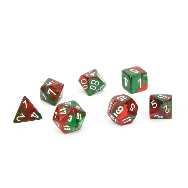 kocke-chessex-gemini-green-red-white-ch26431