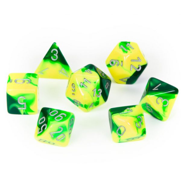 kocke-chessex-gemini-green-yellow-chx26454