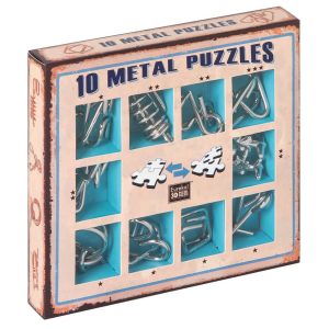 Set 10 kovinskih sestavljank (modra škatla)